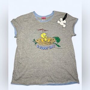 Warner Bros. Gray Tweety Bird Short Sleeve Tee